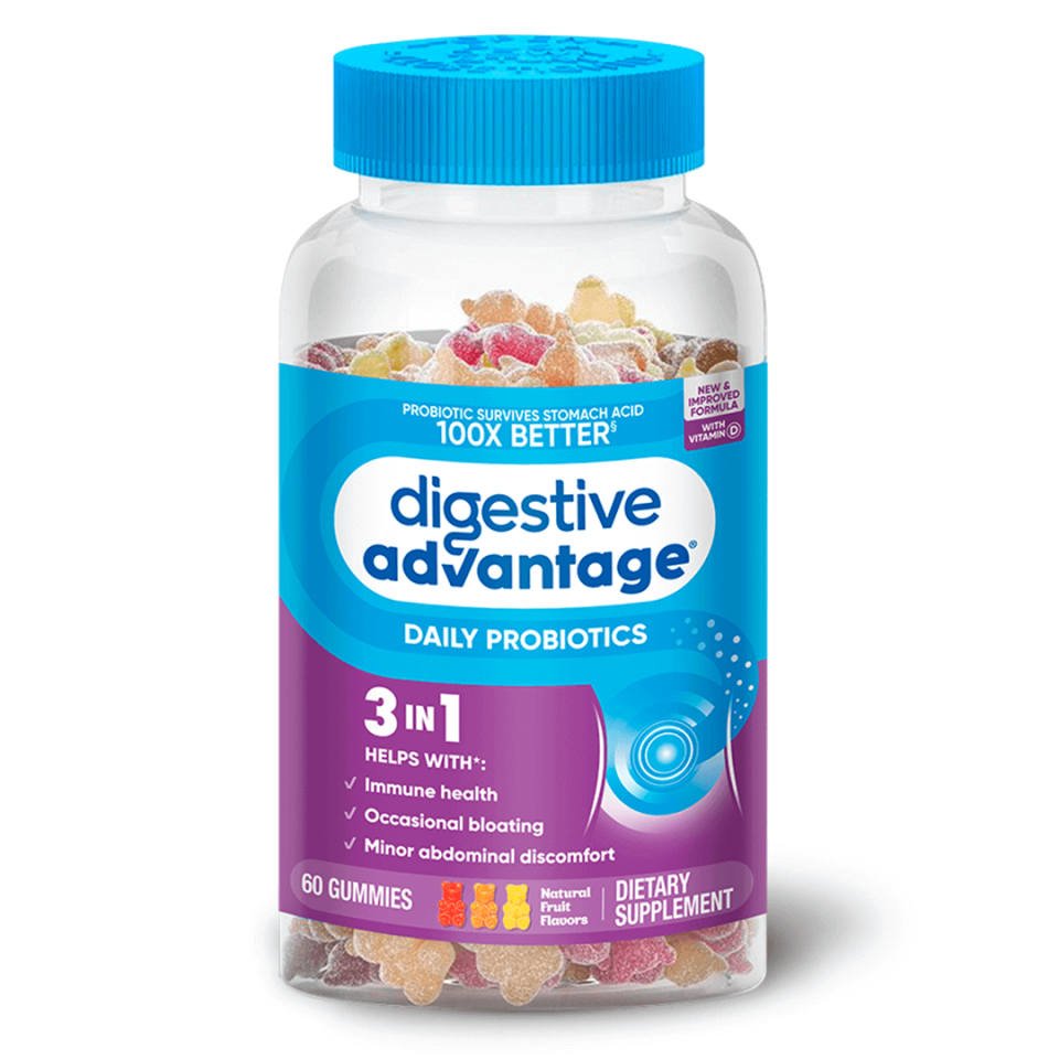 DIGESTIVE ADVANTAGE® Daily Probiotic – Assorted Fruit Blend Gummies